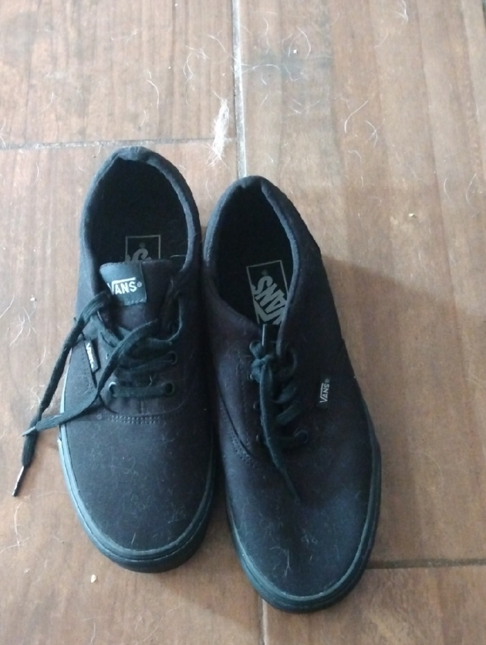 Vans Black Low-Top Canvas Sneakers